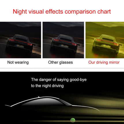 Yellow Lens Anti Glare  Glasses Safety Driver Sunglasses for Men / Women