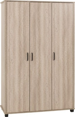 Oliver 3 Door Wardrobe in Light Oak Effect