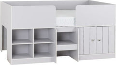 Orlando Low Sleeper Bed Bed Frame in Dove Grey Finish