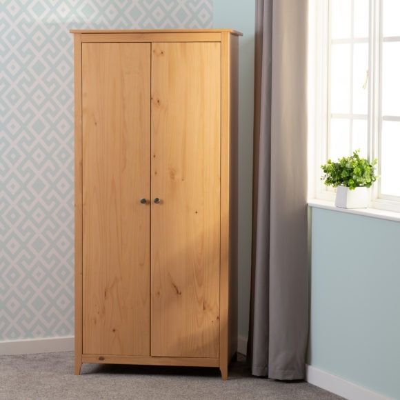 Oslo 2 Door Wardrobe Antique Pine