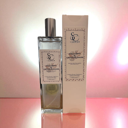 Soft Amber & Cotton Blossom Odour Eliminating Room Spray (Alcohol‑Free, Odouraze-Infused) – 100ml