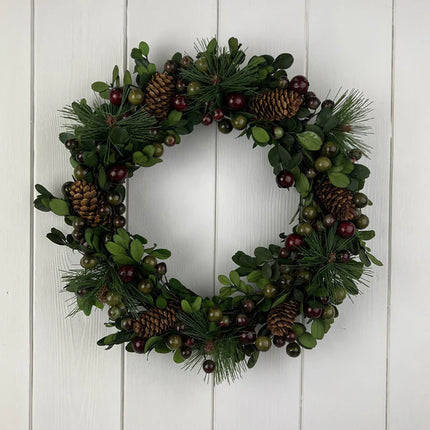 Pinecone and Breey Wreath D27cm