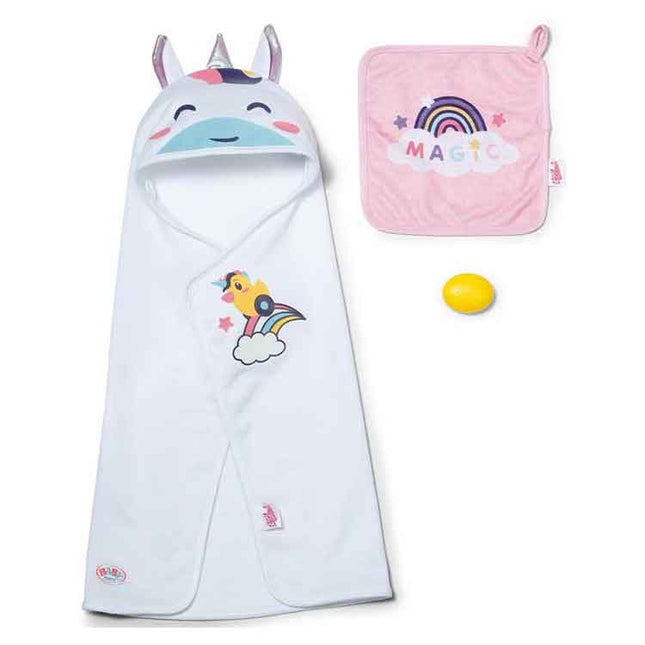 Baby Born Hooded Towel Set Unicorn