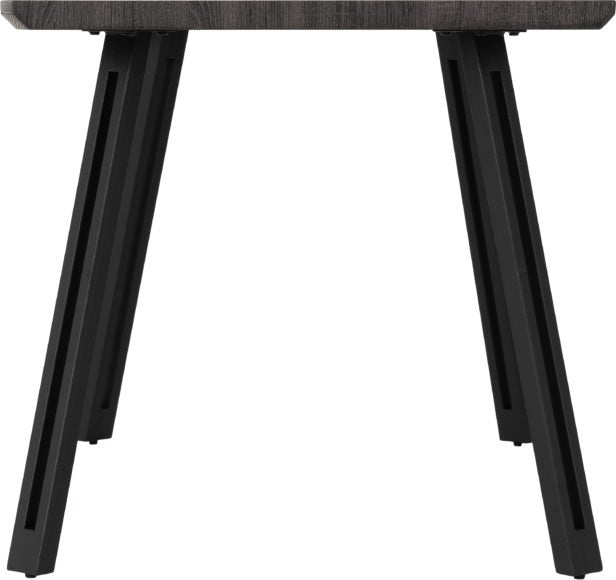 Quebec Wave Edge Dining Table Black Wood Grain/Black