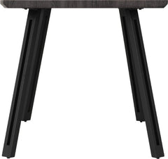 Quebec Wave Edge Dining Table Black Wood Grain/Black