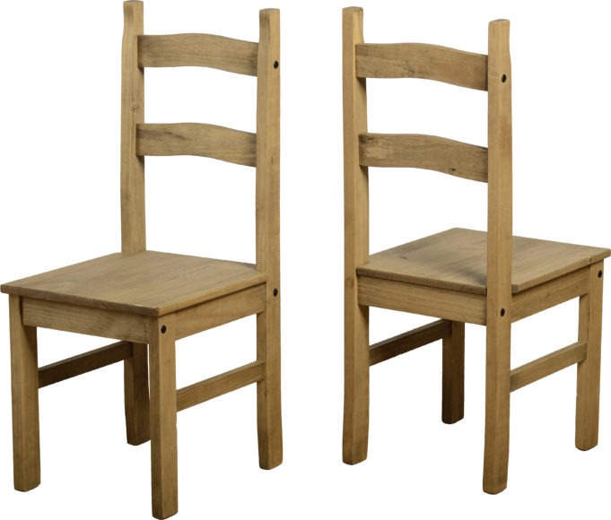 Rio Compact Dining Set with 2 Chairs in Distressed Waxed Pine