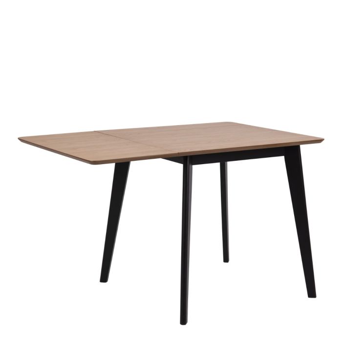 Roxby Extending Dining Table 80-120cm in Oak & Black - Sits 2-4 people