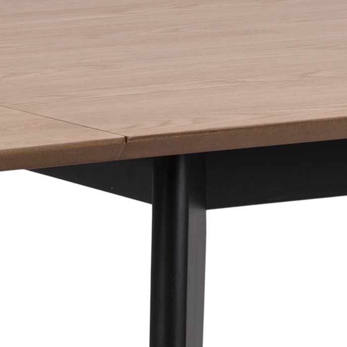 Roxby Extending Dining Table 80-120cm in Oak & Black - Sits 2-4 people