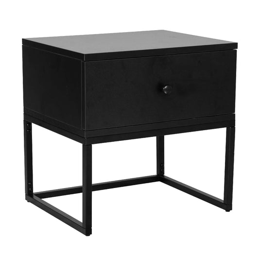 Rozelle Bedside with Black metal legs