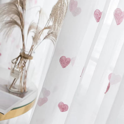 NewWPKIRA Luxury Heart-Shaped Curtains for Home & Office - 1 Panel