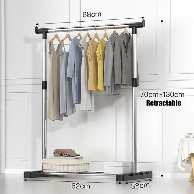 Telescopic Mobile Clothes Rack