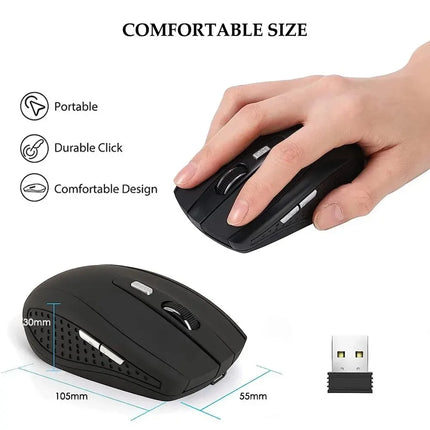 Wireless Mouse 2.4G Portable Silent Ergonomic Mice For Laptop iPad Tablet Notebook Mobile Phone Office Gaming Mouse USB Adapter