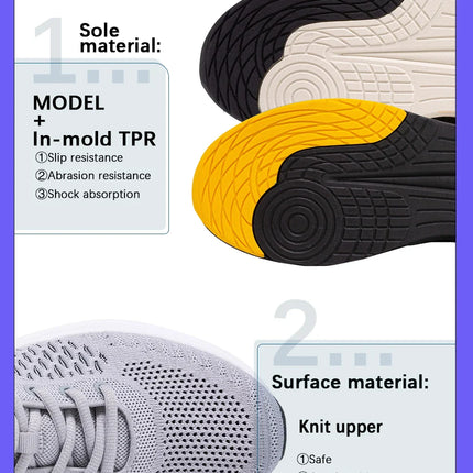 Baasploa Lightweight Running Shoes For Men 2022 Men's Designer Mesh Casual Sneakers Lace-Up Male Outdoor Sports Tennis Shoe