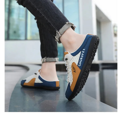 Men's Fashion Soft-soled Half Slippers Summer Men Trendy Bottom Casual Shoes Soft Sole Support Shoes Sneakers Zapatos De Hombre