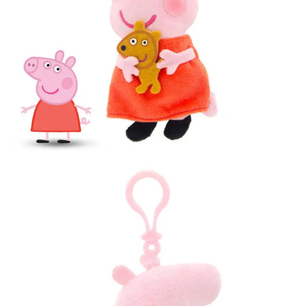 12cm Genuine Peppa Pig Plush Pendant Children's Toy Kawaii Peppa George Cartoon Anime Plush Key Chain Backpack Pendant Kids Gift