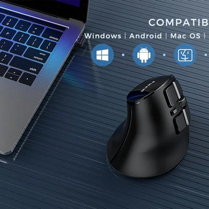 Bluetooth Vertical Wireless Mouse for Tablet Laptop Notebok Rechargeable USB Wireless Mouse Ergonomics Right Hand