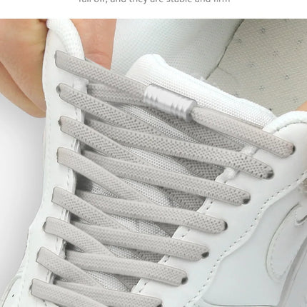 1Pair Elastic Tieless Shoelaces Shoe Laces No Tie Shoelace for Kids and Adult Sneakers Quick Lazy Metal Lock Laces Shoe Strings