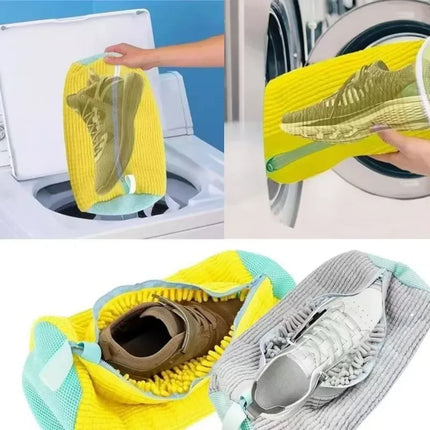 Laundry Bags Shoe Washing Machine Bag-with Zipper Laundry Bag with Rich Fluff Inside, Perfect for Sneakers and Casual Shoes