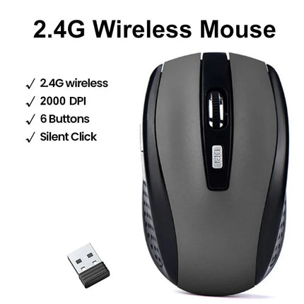 Wireless Mouse 2.4G Portable Silent Ergonomic Mice For Laptop iPad Tablet Notebook Mobile Phone Office Gaming Mouse USB Adapter