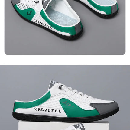 Men's Fashion Soft-soled Half Slippers Summer Men Trendy Bottom Casual Shoes Soft Sole Support Shoes Sneakers Zapatos De Hombre