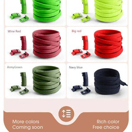 Magnetic Locking Shoelaces without ties Sneakers elastic laces  Children Adults Quick On/Off Shoelaces Shoe accessories 1 Pair