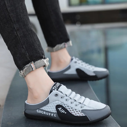 Men's Fashion Soft-soled Half Slippers Summer Men Trendy Bottom Casual Shoes Soft Sole Support Shoes Sneakers Zapatos De Hombre