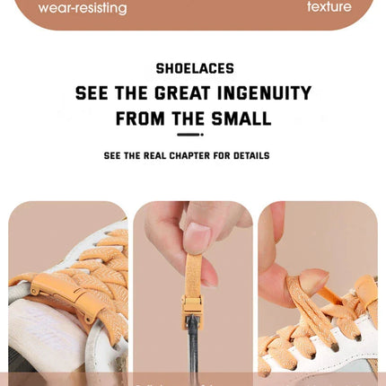 Magnetic Locking Shoelaces without ties Sneakers elastic laces  Children Adults Quick On/Off Shoelaces Shoe accessories 1 Pair