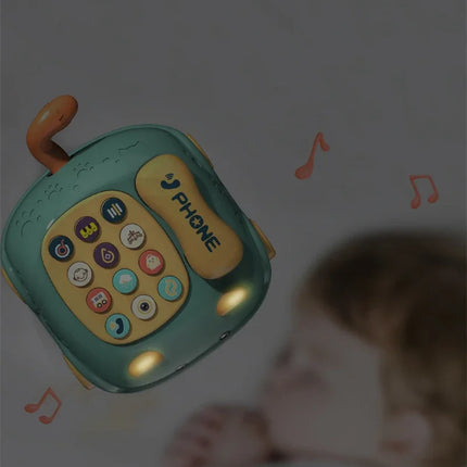 Baby 3-in-1 Musical Phone Toys Toddler Interactive Learning Toy with Lights Cat Telephone Story Early Education Montessori Gift