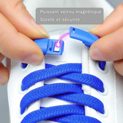 Magnetic Locking Shoelaces without ties Sneakers elastic laces  Children Adults Quick On/Off Shoelaces Shoe accessories 1 Pair