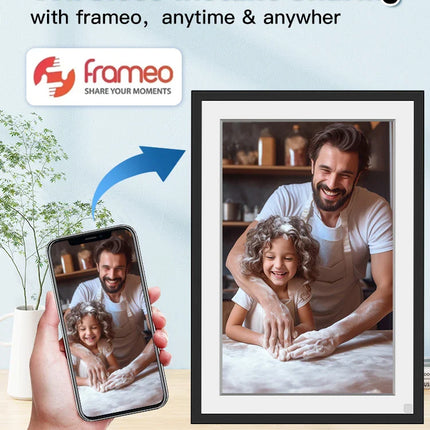 Frameo 10.1 Inch WiFi Digital Picture Frame，1280 * 800IPS HD Cloud Smart Digital Photo Frame,32GB Storage, Wall Mountable, Auto-