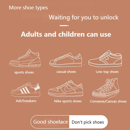Magnetic Locking Shoelaces without ties Sneakers elastic laces  Children Adults Quick On/Off Shoelaces Shoe accessories 1 Pair