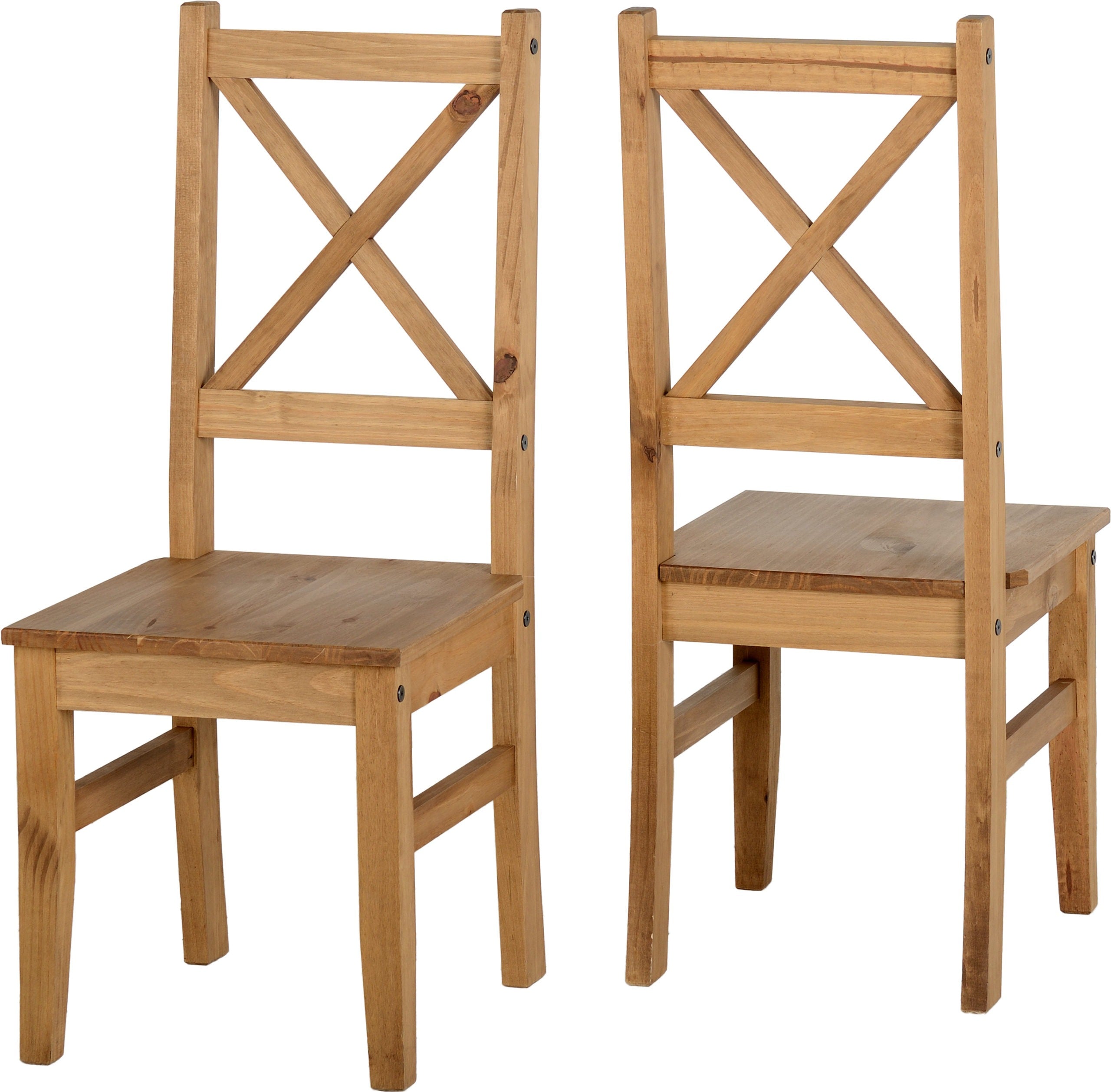 Salvador Tile Top Dining Set of 6 Chairs in Distressed Waxed Pine