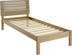 SANTANA 3' BED  - LIGHT OAK/RATTAN EFFECT Mattress and Delivery Included