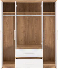 Seville 4 Door 2 Drawer Wardrobe