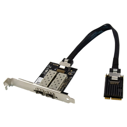 ST7243 MiniPCI-E Dual Interface Fiber Gigabit Fiber Optic SFP Server Network Card, MiniPCI-E Dual Interface