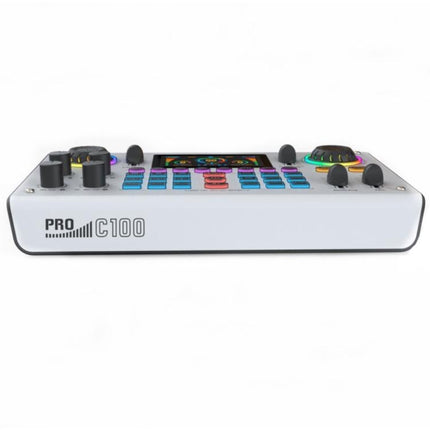 C100 Pro For Streaming / Recording 5 Sound Effects Portable Live Sound Card Audio Mixer, C100 Pro
