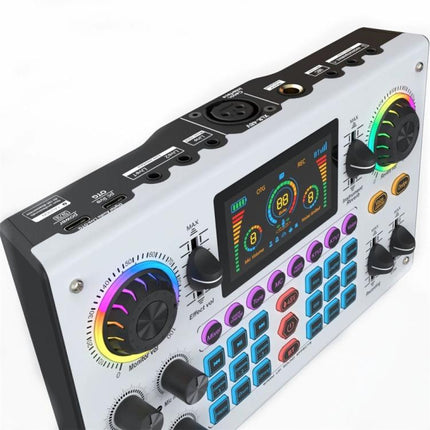 C100 Pro For Streaming / Recording 5 Sound Effects Portable Live Sound Card Audio Mixer, C100 Pro