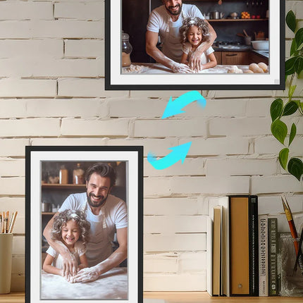 Frameo 10.1 Inch WiFi Digital Picture Frame，1280 * 800IPS HD Cloud Smart Digital Photo Frame,32GB Storage, Wall Mountable, Auto-