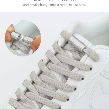 1Pair Elastic Tieless Shoelaces Shoe Laces No Tie Shoelace for Kids and Adult Sneakers Quick Lazy Metal Lock Laces Shoe Strings