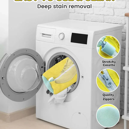 Laundry Bags Shoe Washing Machine Bag-with Zipper Laundry Bag with Rich Fluff Inside, Perfect for Sneakers and Casual Shoes