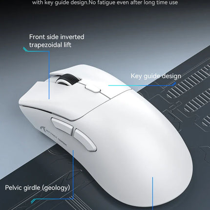 Attack Shark R1 Wireless Mouse Bluetooth Gaming Mouse PAW3311 Sensor,1000Hz Return-rate,Tri-mode,Ergonomic,Rechargeable