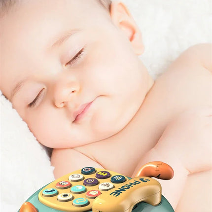 Baby 3-in-1 Musical Phone Toys Toddler Interactive Learning Toy with Lights Cat Telephone Story Early Education Montessori Gift