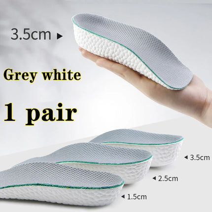 Height Increase Insoles Men Women Shoes Flat Feet Arch Support Orthopedic Insoles Sneakers Heel Lift Memory Foam Soft Shoe Pads