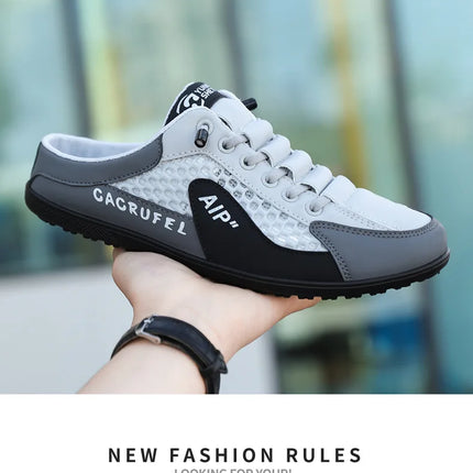 Men's Fashion Soft-soled Half Slippers Summer Men Trendy Bottom Casual Shoes Soft Sole Support Shoes Sneakers Zapatos De Hombre