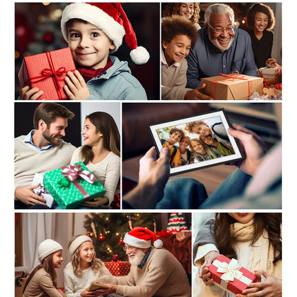 Frameo 10.1 Inch WiFi Digital Picture Frame，1280 * 800IPS HD Cloud Smart Digital Photo Frame,32GB Storage, Wall Mountable, Auto-