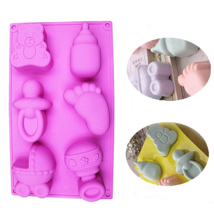 Silicone Baby Toys Shape Bakeware Mold Jelly Pudding Chocolate Cake Decoration, Random Color Delivery, Baby Toys Shape