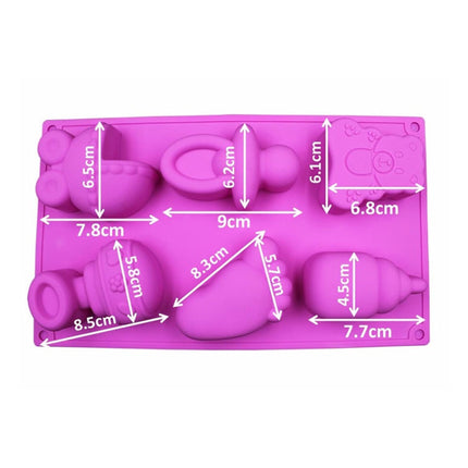Silicone Baby Toys Shape Bakeware Mold Jelly Pudding Chocolate Cake Decoration, Random Color Delivery, Baby Toys Shape