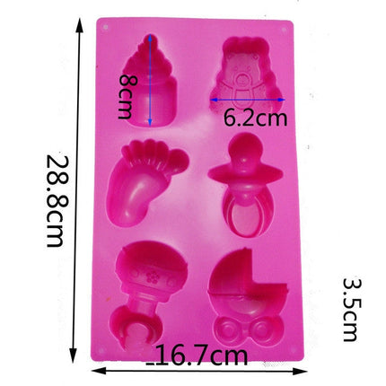 Silicone Baby Toys Shape Bakeware Mold Jelly Pudding Chocolate Cake Decoration, Random Color Delivery, Baby Toys Shape