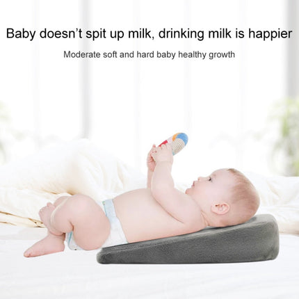 Memory Foam Infant Triangle Slope Cushion Pregnant Women Newborn Nursing Pillow, Colour: Crystal Soft Gray