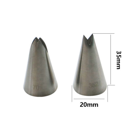 13pcs / Set Pastry Nozzles Coupler Icing Piping Tips Sets Stainless Steel Rose Cream Bakeware, 13 PCS/Set